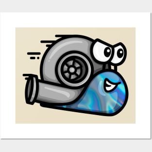 Turbo Snail - Blue Holographic Posters and Art